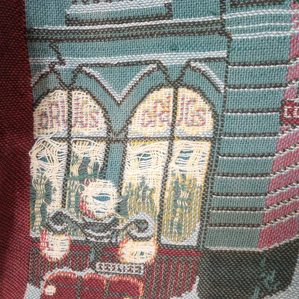 Goodwin Weavers Vintage 1993 It's A Wonderful Life Tapestry Blanket